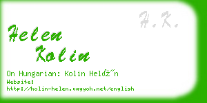 helen kolin business card